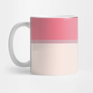 An uncommon union of Faded Pink, Powder Blue, Very Light Pink and Light Coral stripes. - Sociable Stripes Mug